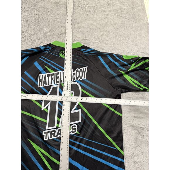 Hatfield McCoy Trails Jersey Shirt Mens 2XL Black Green Blue Motocross MSR Axis - Picture 7 of 9